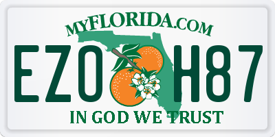 FL license plate EZOH87