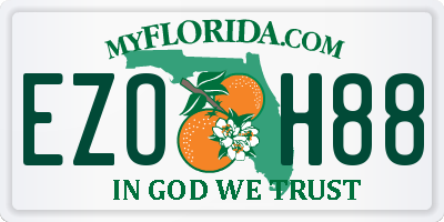 FL license plate EZOH88