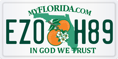 FL license plate EZOH89