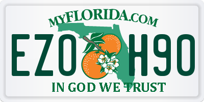 FL license plate EZOH90