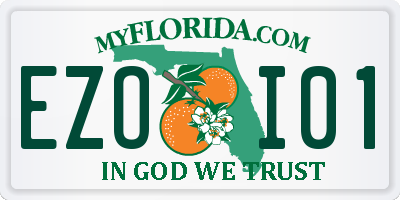 FL license plate EZOI01