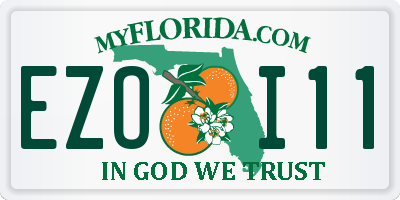 FL license plate EZOI11