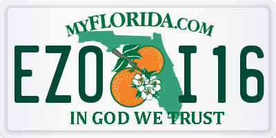 FL license plate EZOI16