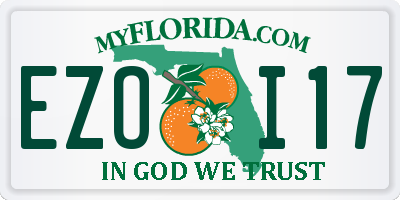 FL license plate EZOI17