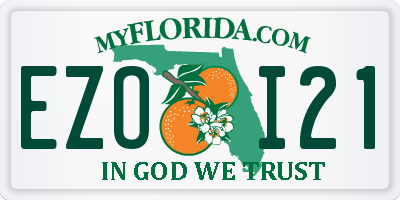 FL license plate EZOI21