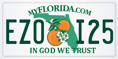 FL license plate EZOI25