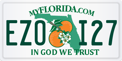 FL license plate EZOI27