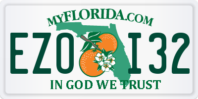 FL license plate EZOI32