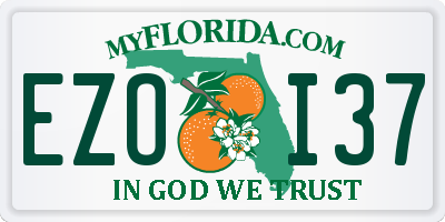 FL license plate EZOI37