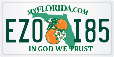 FL license plate EZOI85