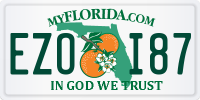 FL license plate EZOI87