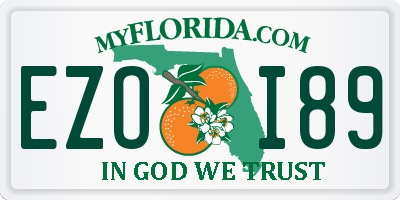 FL license plate EZOI89