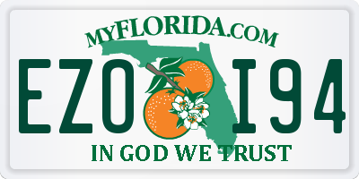 FL license plate EZOI94