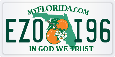 FL license plate EZOI96