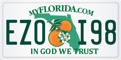 FL license plate EZOI98