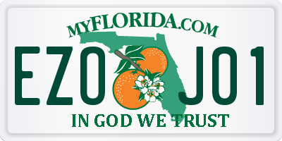 FL license plate EZOJ01