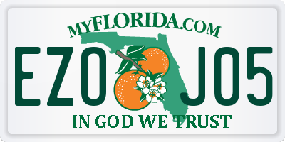 FL license plate EZOJ05