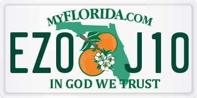 FL license plate EZOJ10