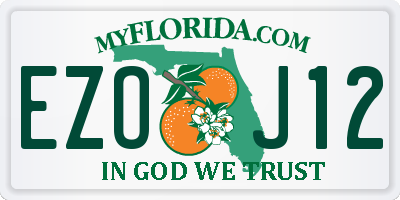 FL license plate EZOJ12