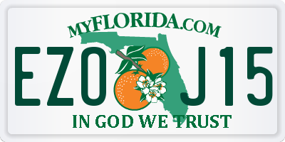 FL license plate EZOJ15