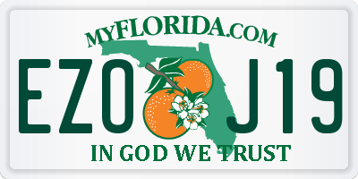 FL license plate EZOJ19