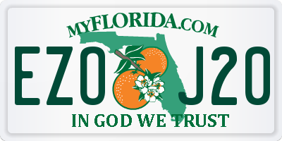 FL license plate EZOJ20