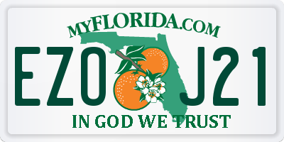 FL license plate EZOJ21