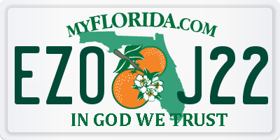 FL license plate EZOJ22