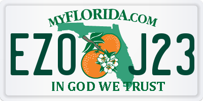 FL license plate EZOJ23