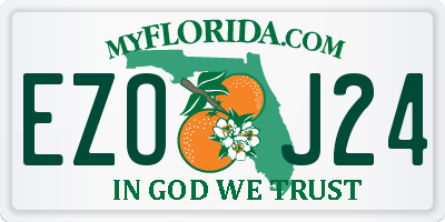 FL license plate EZOJ24