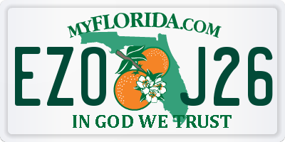 FL license plate EZOJ26