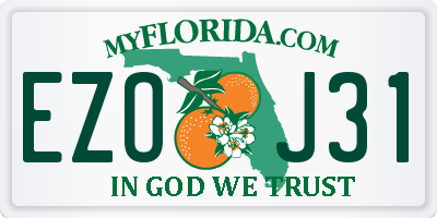 FL license plate EZOJ31