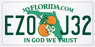 FL license plate EZOJ32