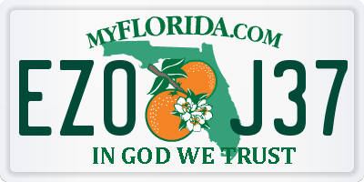 FL license plate EZOJ37