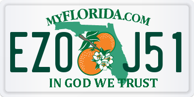 FL license plate EZOJ51