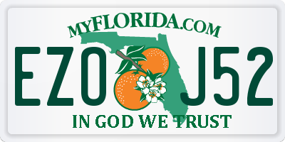 FL license plate EZOJ52