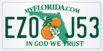 FL license plate EZOJ53