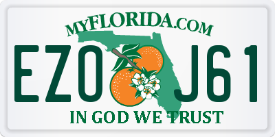 FL license plate EZOJ61