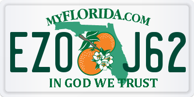 FL license plate EZOJ62