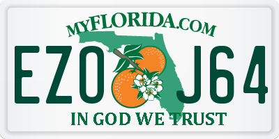 FL license plate EZOJ64