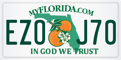 FL license plate EZOJ70