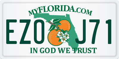 FL license plate EZOJ71