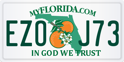 FL license plate EZOJ73