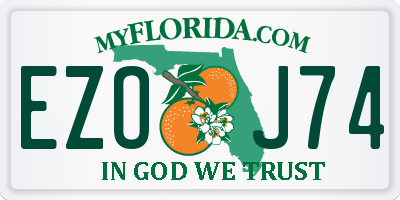 FL license plate EZOJ74