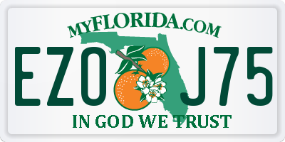 FL license plate EZOJ75