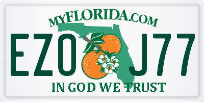 FL license plate EZOJ77