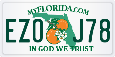 FL license plate EZOJ78