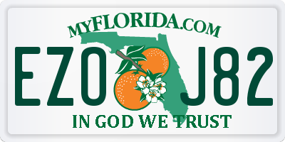 FL license plate EZOJ82