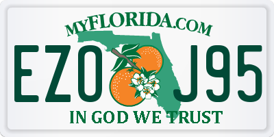 FL license plate EZOJ95