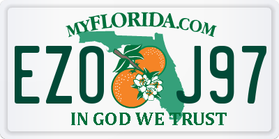 FL license plate EZOJ97